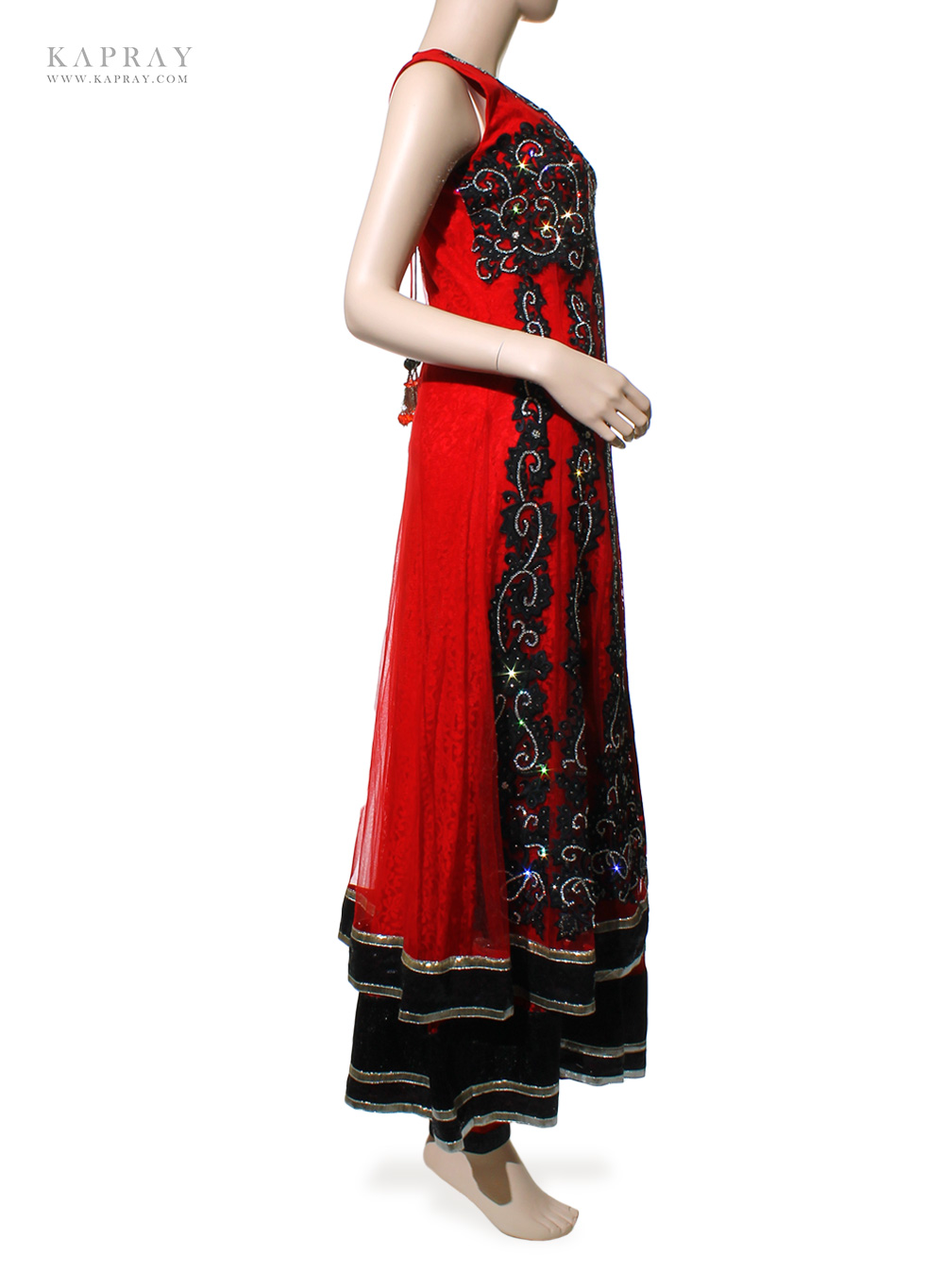 red and black party frocks
